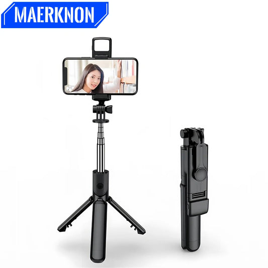 All-in-1 Selfie Tripod with Remote & Light